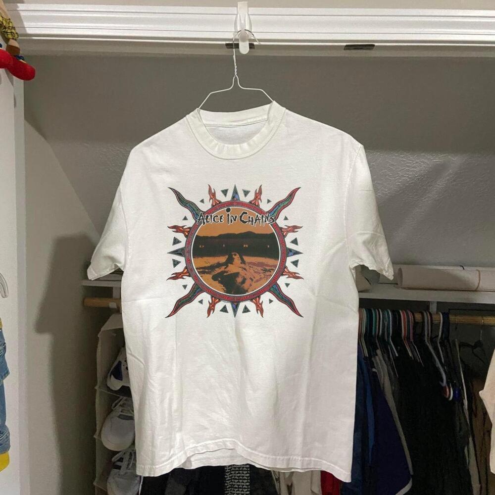 Alice In Chains Dirt Sun Album Cover Art Grunge White T-Shirt